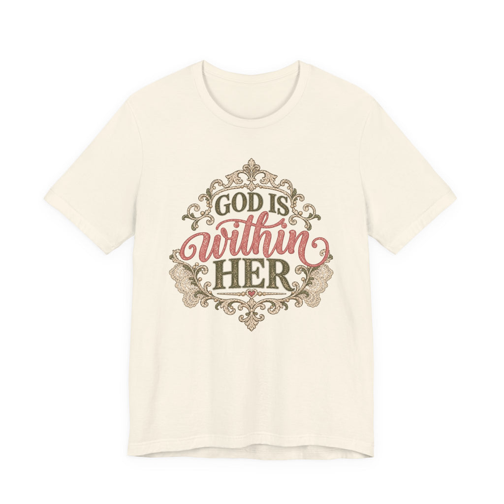 God Is Within Her Inspirational Christian T shirt