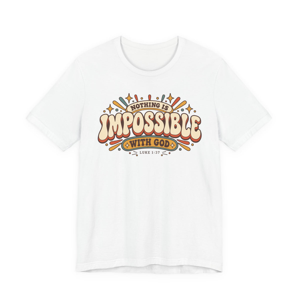 "Nothing Is Impossible With God" Retro Faith t shirt