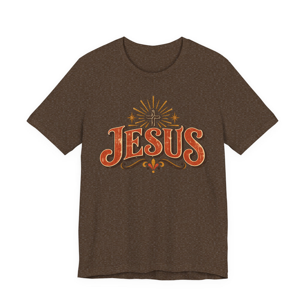 Jesus Vintage Cross T‑Shirt — Retro Faith Graphic Tee