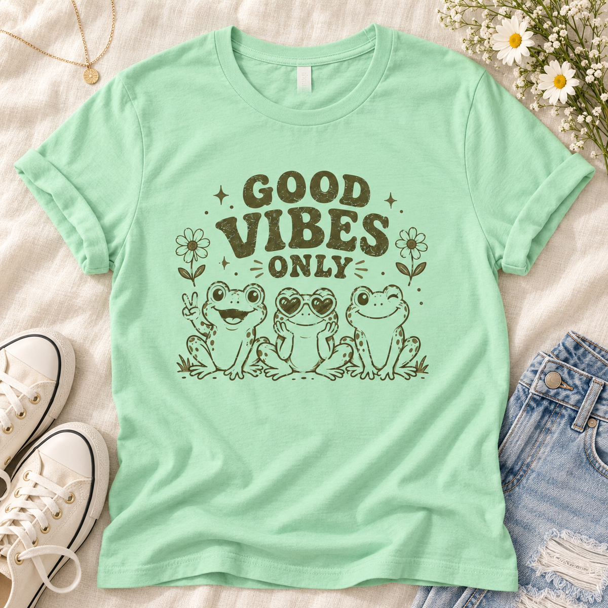 Good Vibes Only Frog T-Shirt