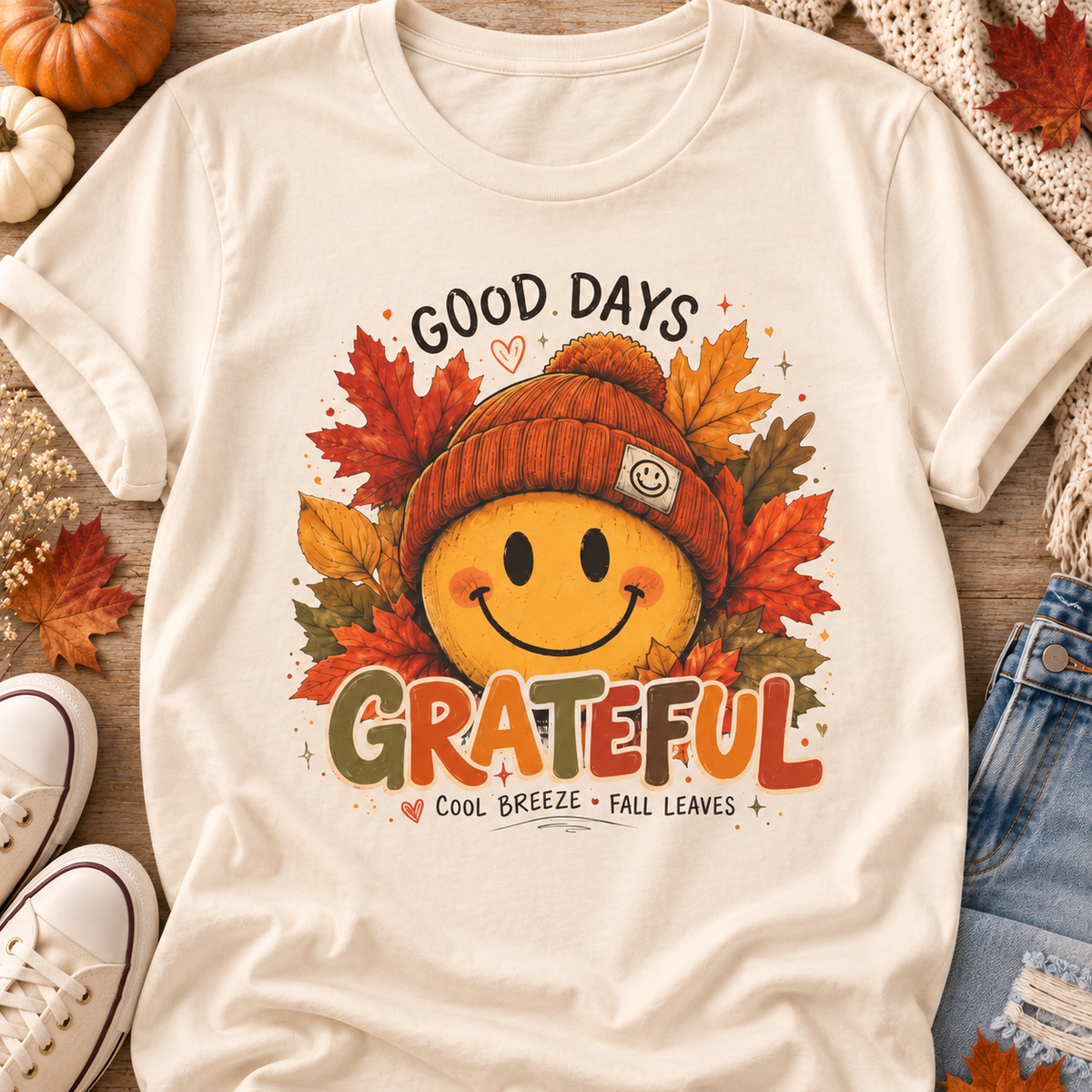 Grateful Fall Smile T-Shirt