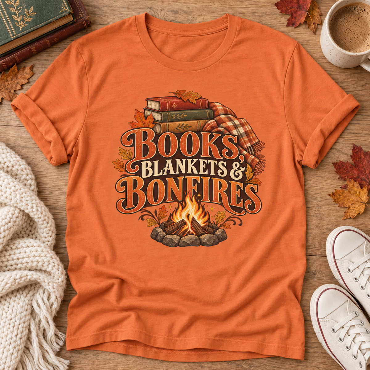 Books, Blankets & Bonfires T-Shirt
