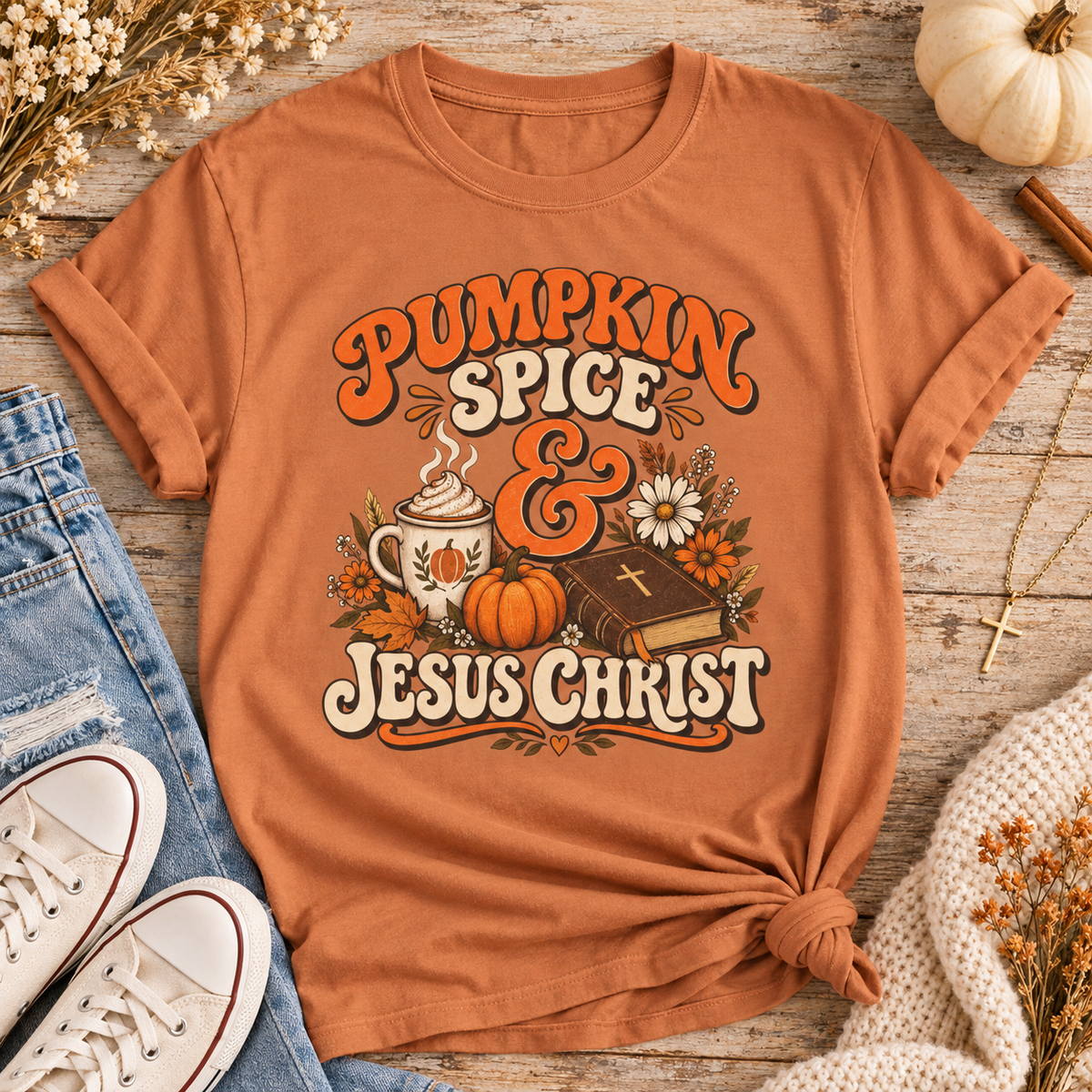 Pumpkin Spice & Jesus Christ T-Shirt