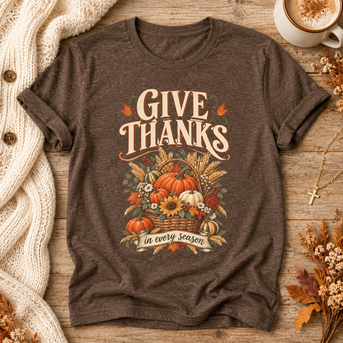 Give Thanks Pumpkin T Shirt