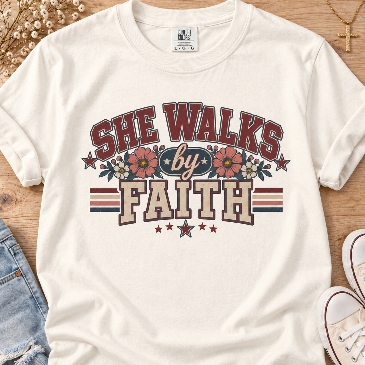 She walks by Faith T-shirt