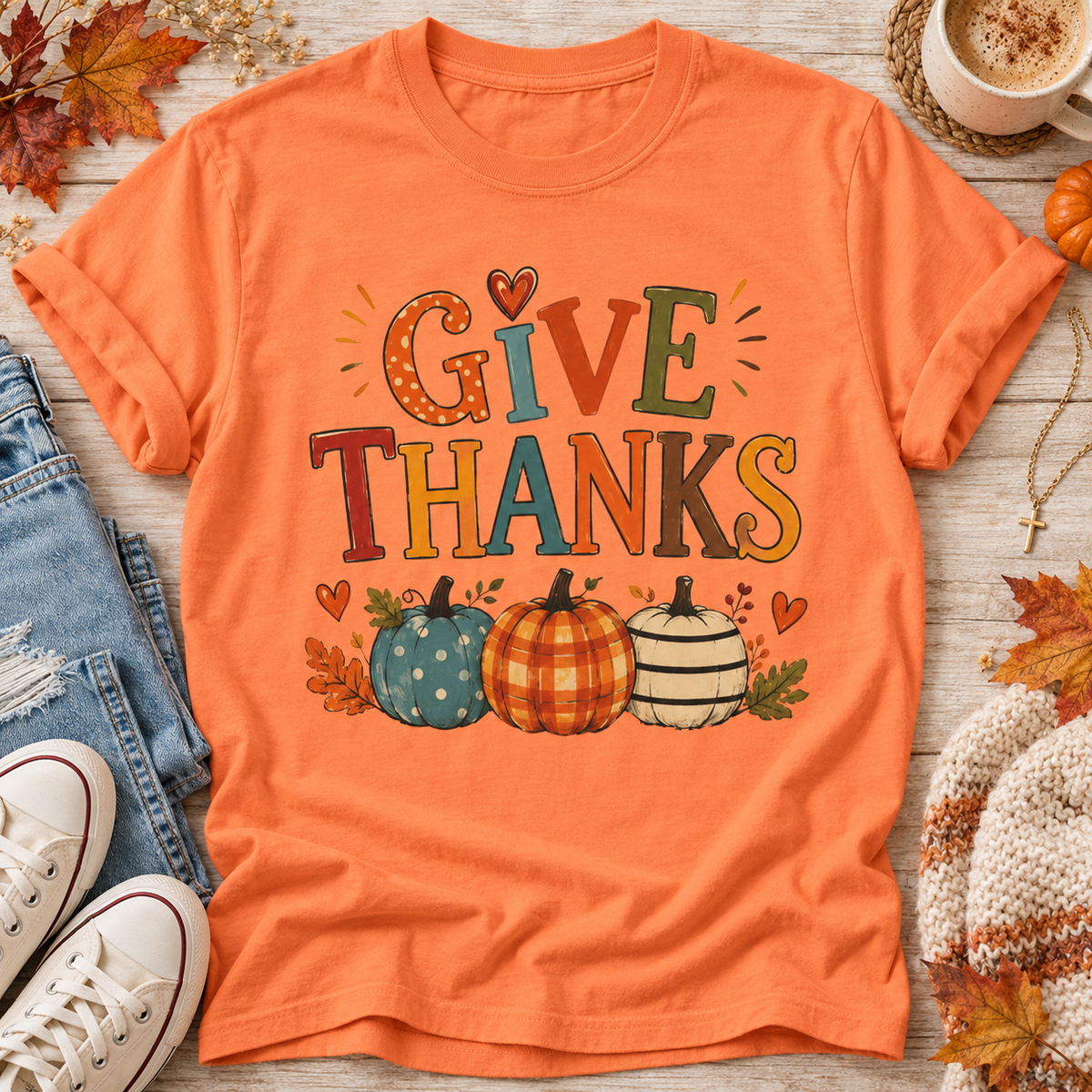 Give Thanks Pumpkin T-Shirt
