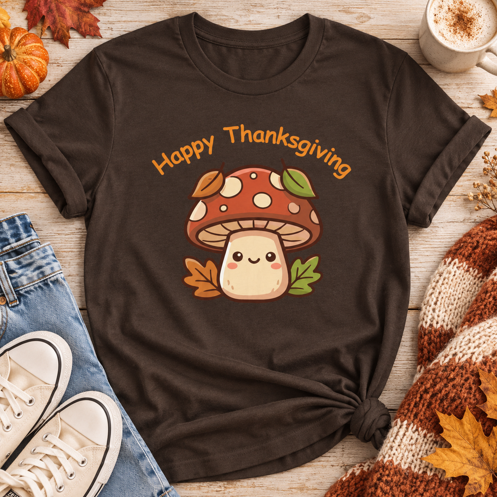 Happy Thanksgiving Mushroom T Shirt