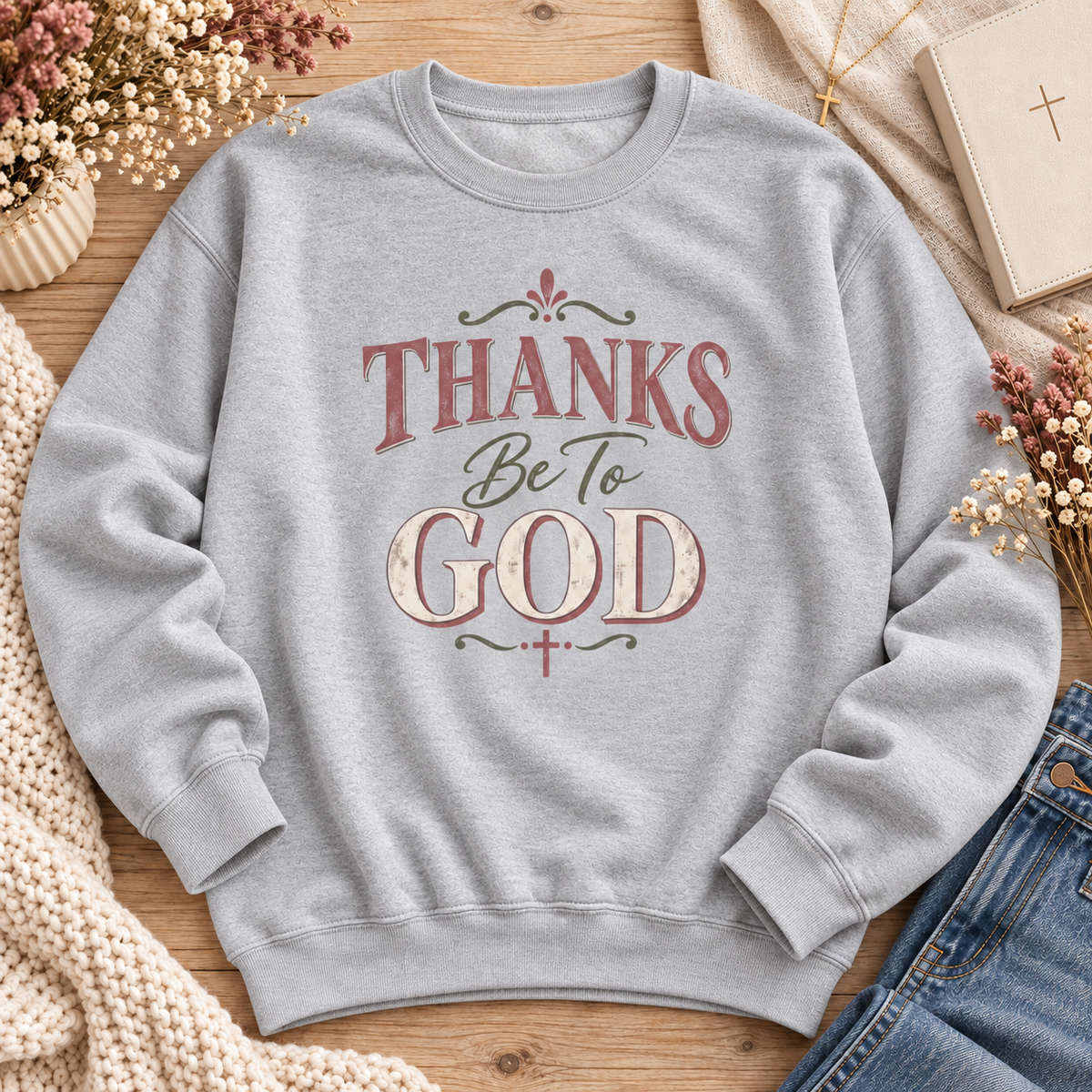Grateful Fall Smile Crewneck Sweatshirt