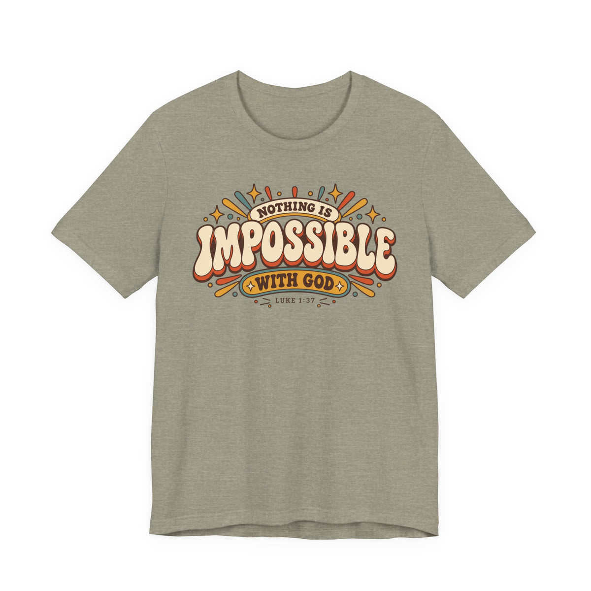 "Nothing Is Impossible With God" Retro Faith t shirt