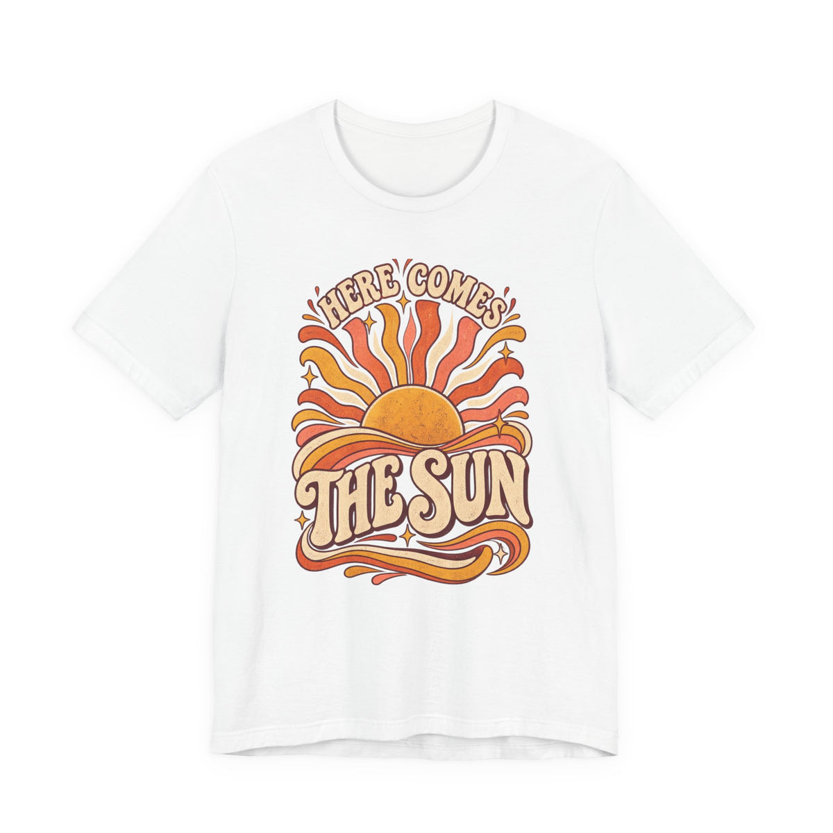 Here Comes The Sun Retro 70s Sun Graphic T-Shirt