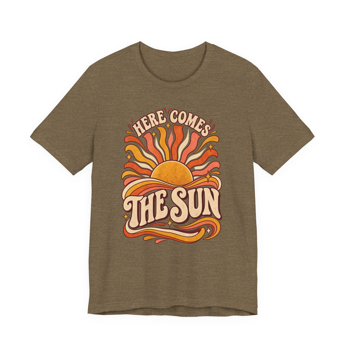 Here Comes The Sun Retro 70s Sun Graphic T-Shirt