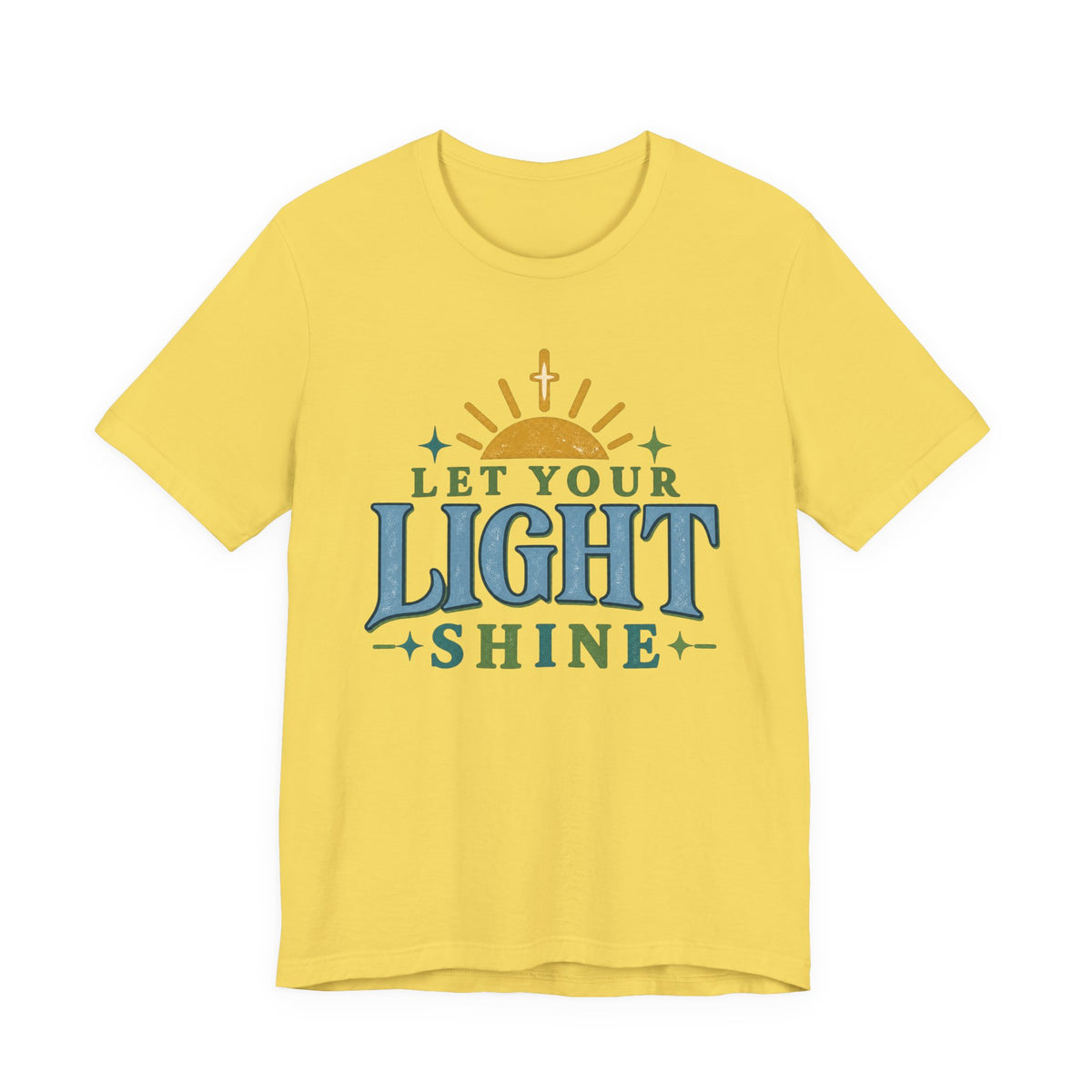 Let Your Light Shine T-Shirt — Inspirational Christian Sunrise Tee