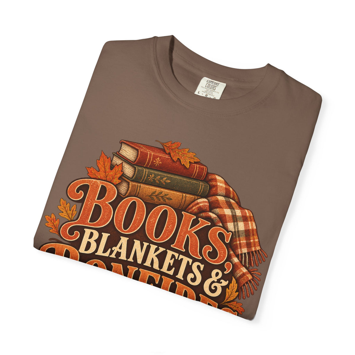 Books, blankets and bonfires T-shirt
