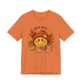 Grateful Fall Smile T-Shirt — "Good Days" Autumn Leaves Tee