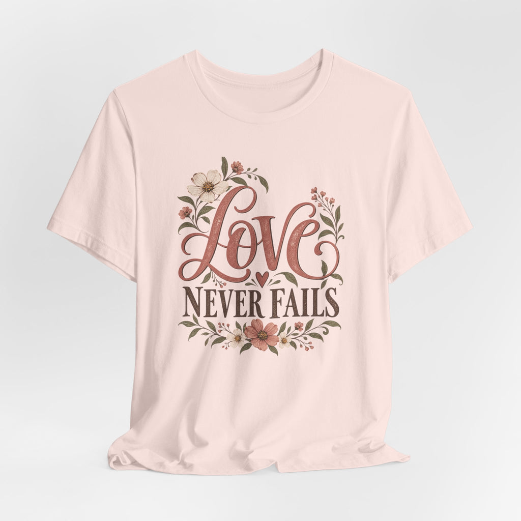 Love Never Fails Floral T‑Shirt