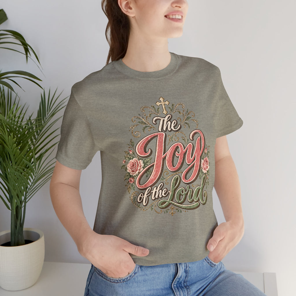 The Joy of the Lord Floral Christian Tee