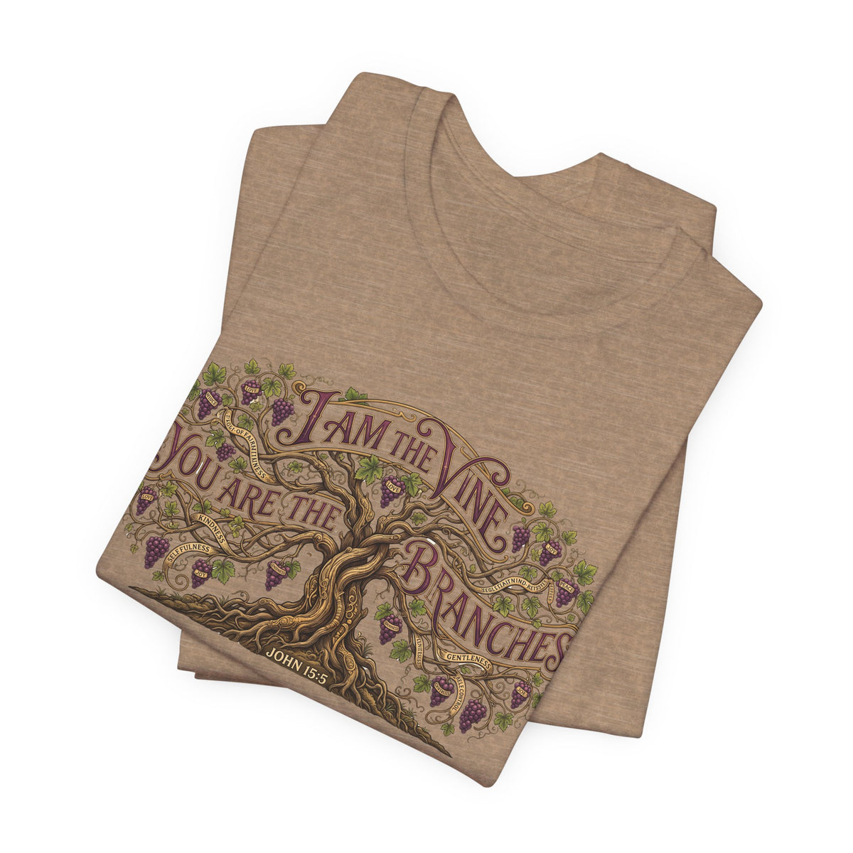 I Am the Vine You Are the Branches T-Shirt — Christian Tree of Life Faith Tee