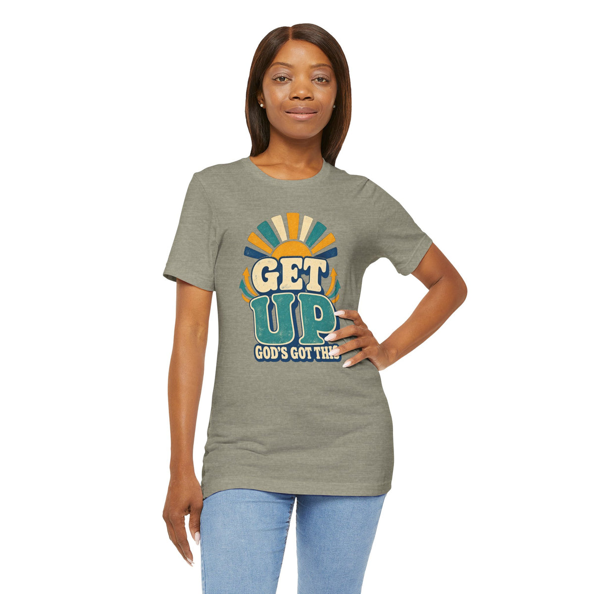 Get Up – Inspirational Christian T‑Shirt (“God's Got This”)