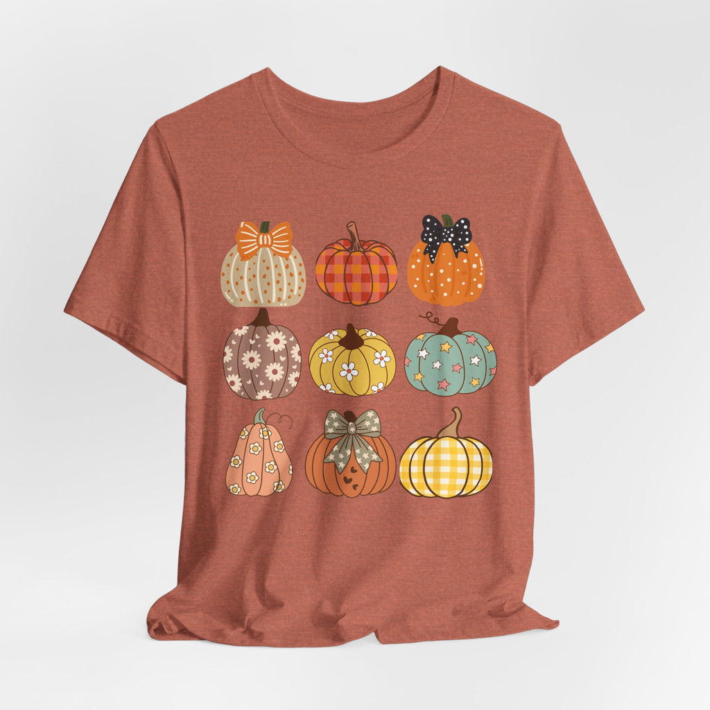 Fall Patchwork Pumpkins T-Shirt