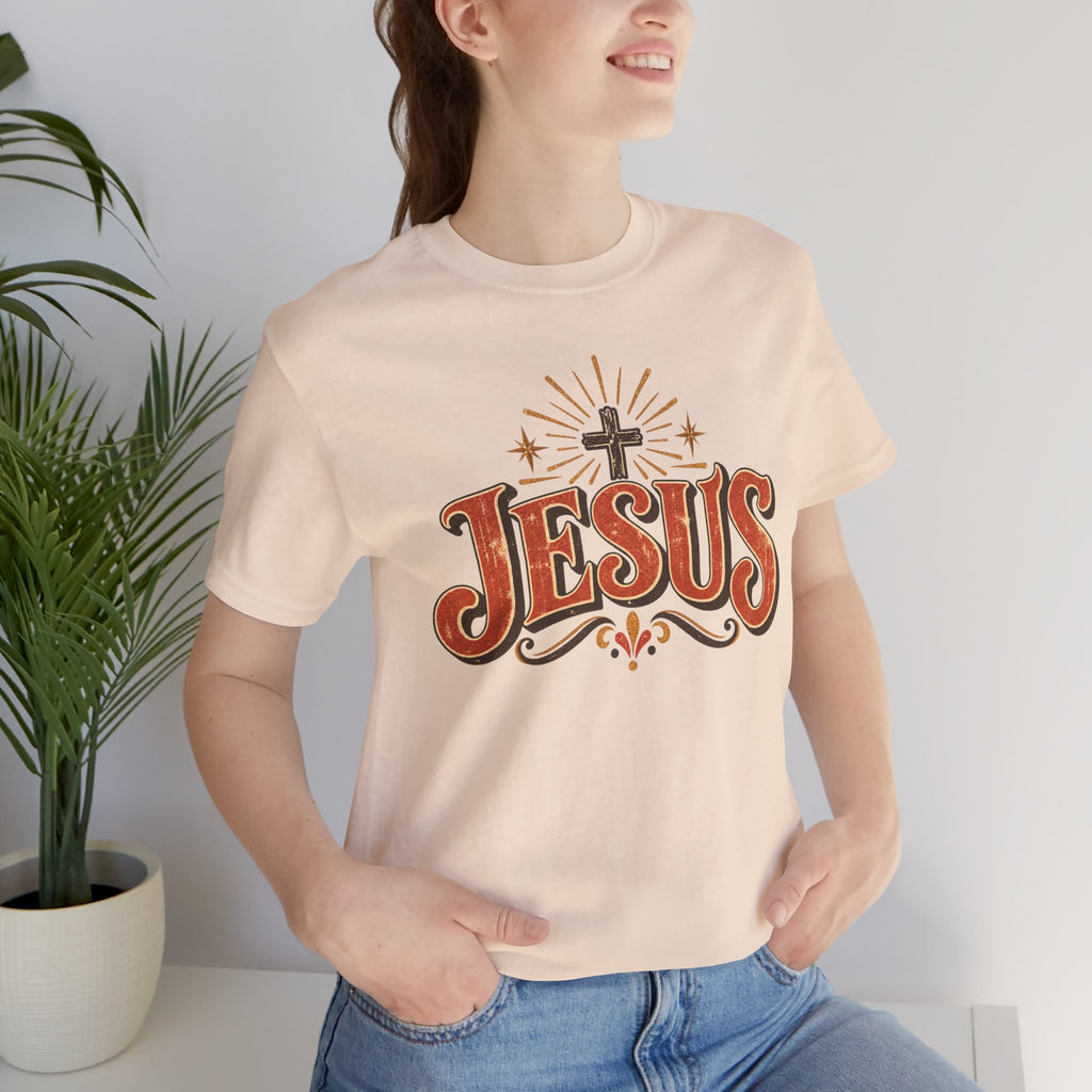Jesus Vintage Cross T‑Shirt — Retro Faith Graphic Tee