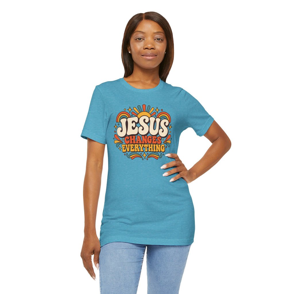 "Jesus Changes Everything" Retro Faith T shirt