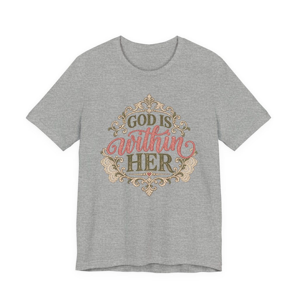 God Is Within Her Inspirational Christian T shirt