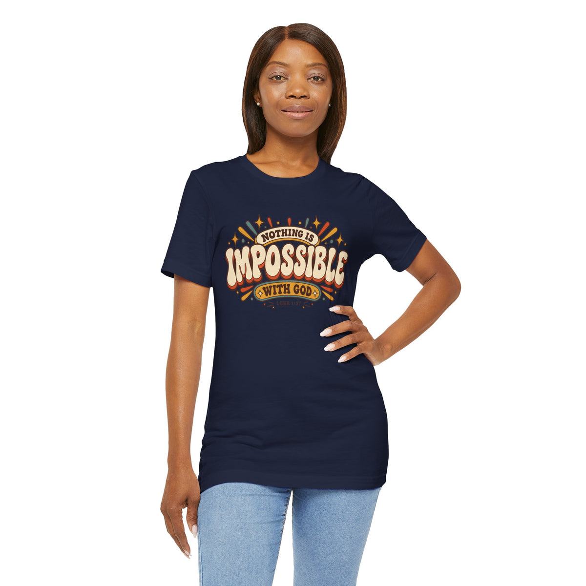 Nothing Is Impossible With God T-Shirt — Inspirational Christian Faith Tee