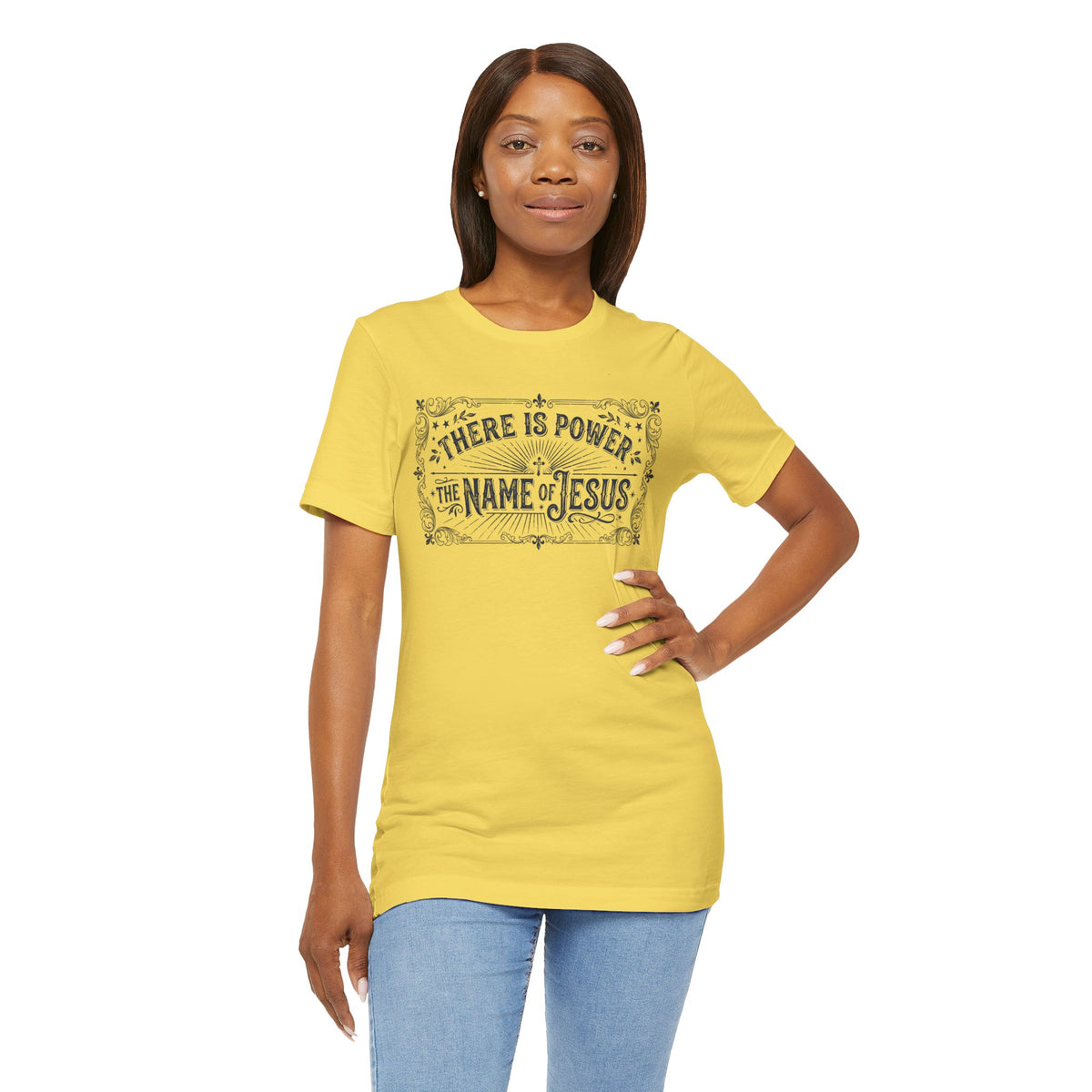 Jesus Name Power T‑Shirt — "There Is Power In The Name Of Jesus" Faith Tee