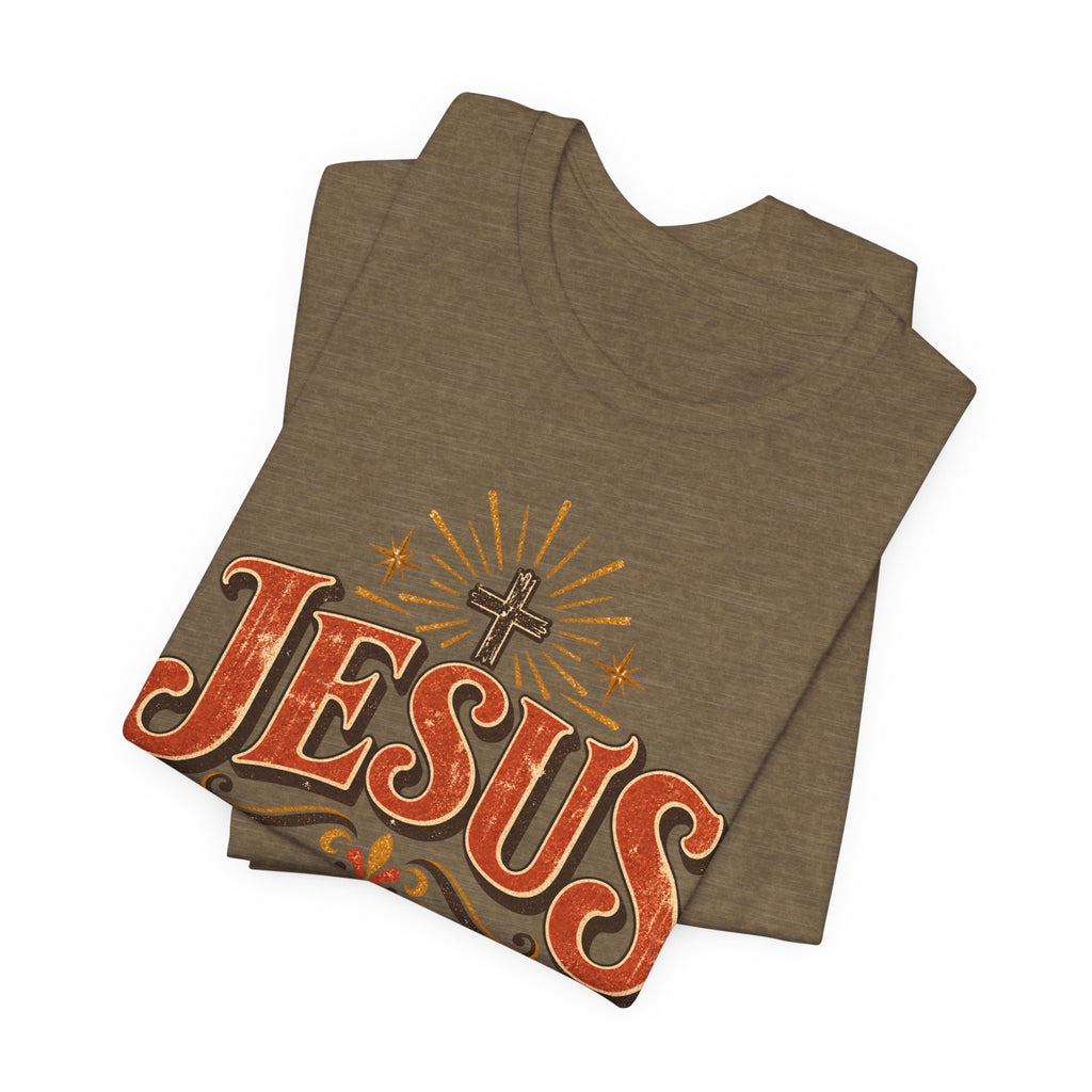 Jesus Vintage Cross T‑Shirt — Retro Faith Graphic Tee