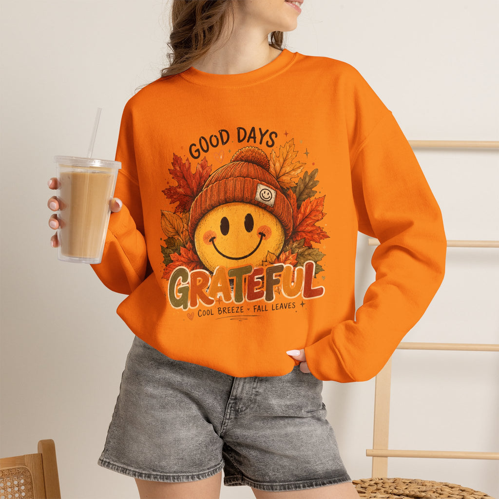 Grateful Fall Smile Crewneck Sweatshirt