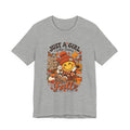 Fall Graphic Tee - "Just A Girl Who Loves Fall" Cute Pumpkin & Leaves T-Shirt