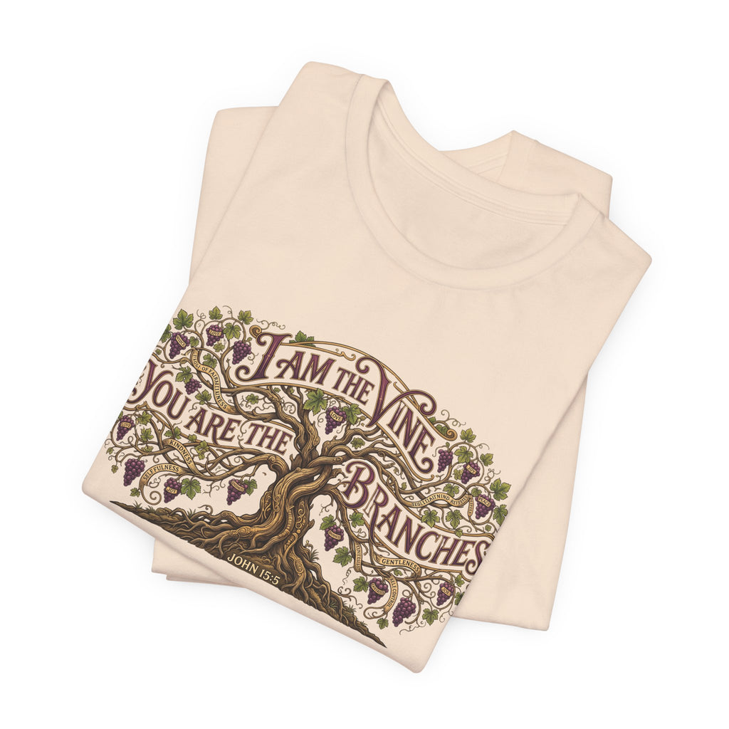 I Am the Vine You Are the Branches T-Shirt — Christian Tree of Life Faith Tee