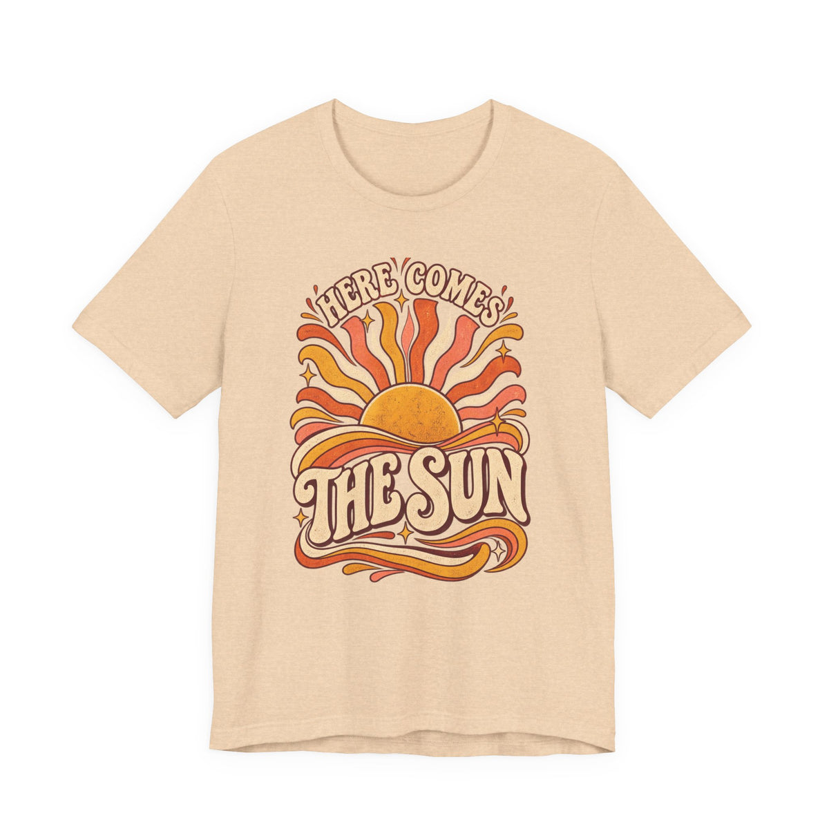Here Comes The Sun Retro 70s Sun Graphic T-Shirt