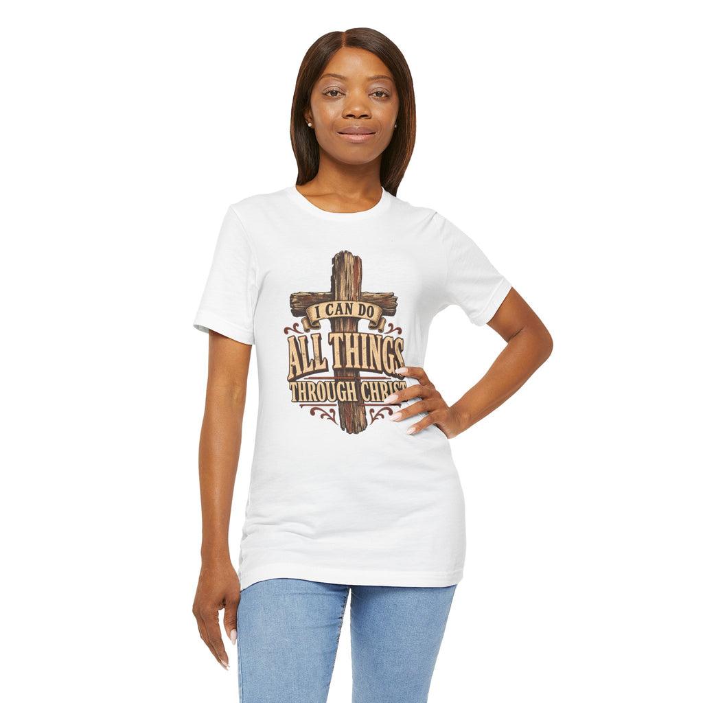 “I Can Do All Things Through Christ” Cross T shirt