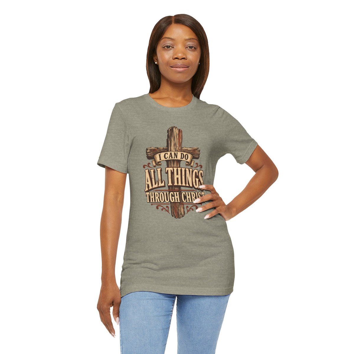 “I Can Do All Things Through Christ” Cross T shirt