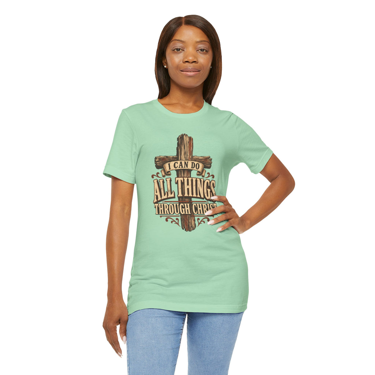 “I Can Do All Things Through Christ” Cross T shirt