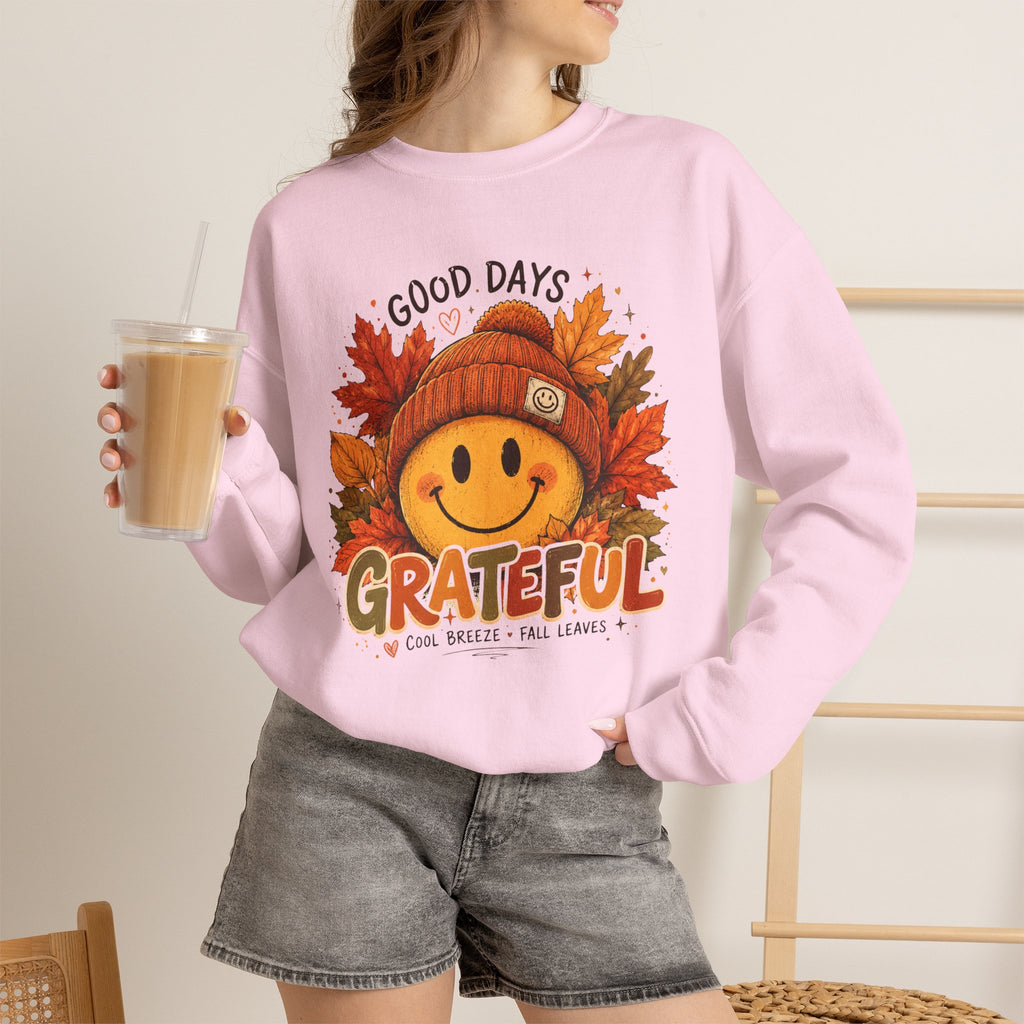 Grateful Fall Smile Crewneck Sweatshirt