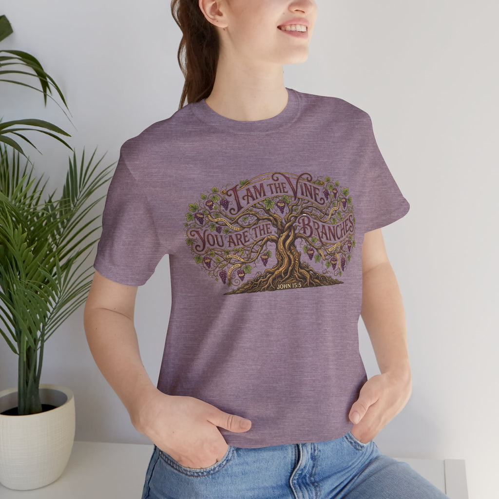 I Am the Vine You Are the Branches T-Shirt — Christian Tree of Life Faith Tee