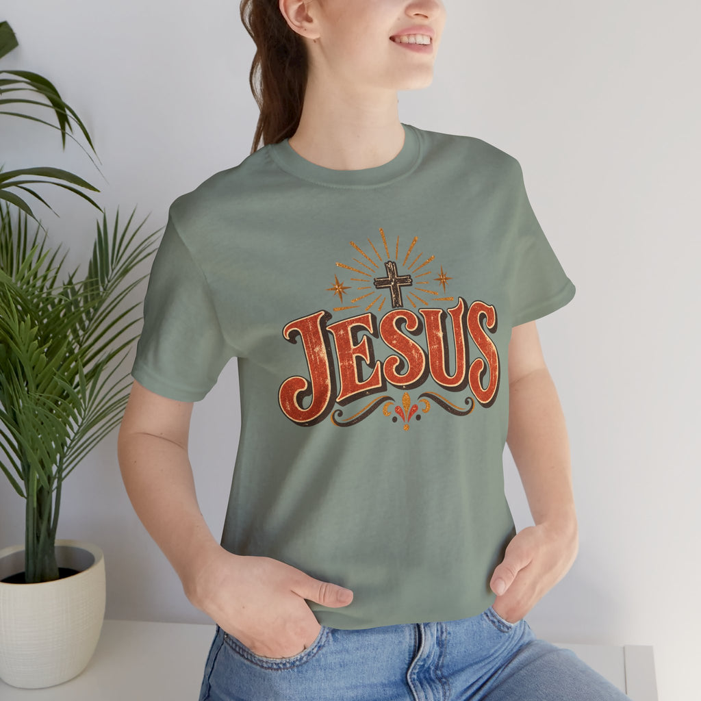 Jesus Vintage Cross T‑Shirt — Retro Faith Graphic Tee