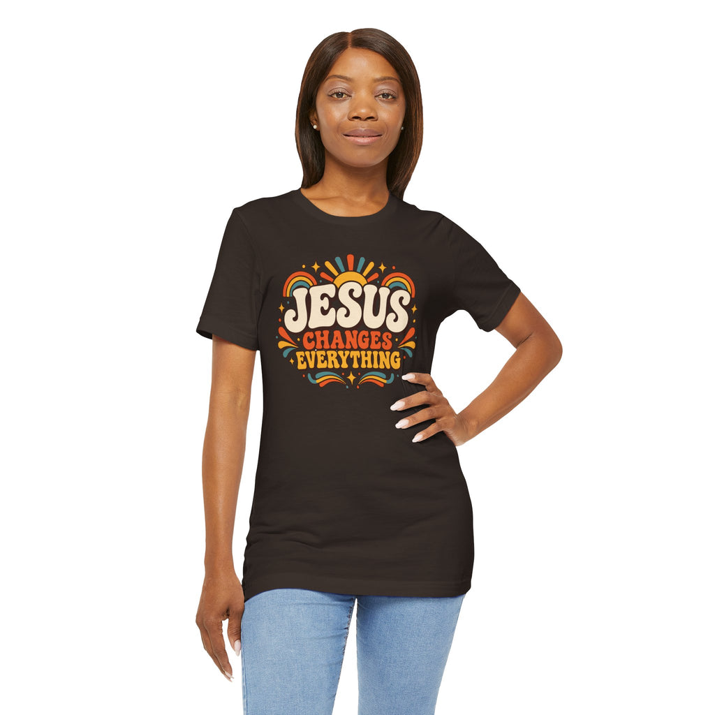 "Jesus Changes Everything" Retro Faith T shirt