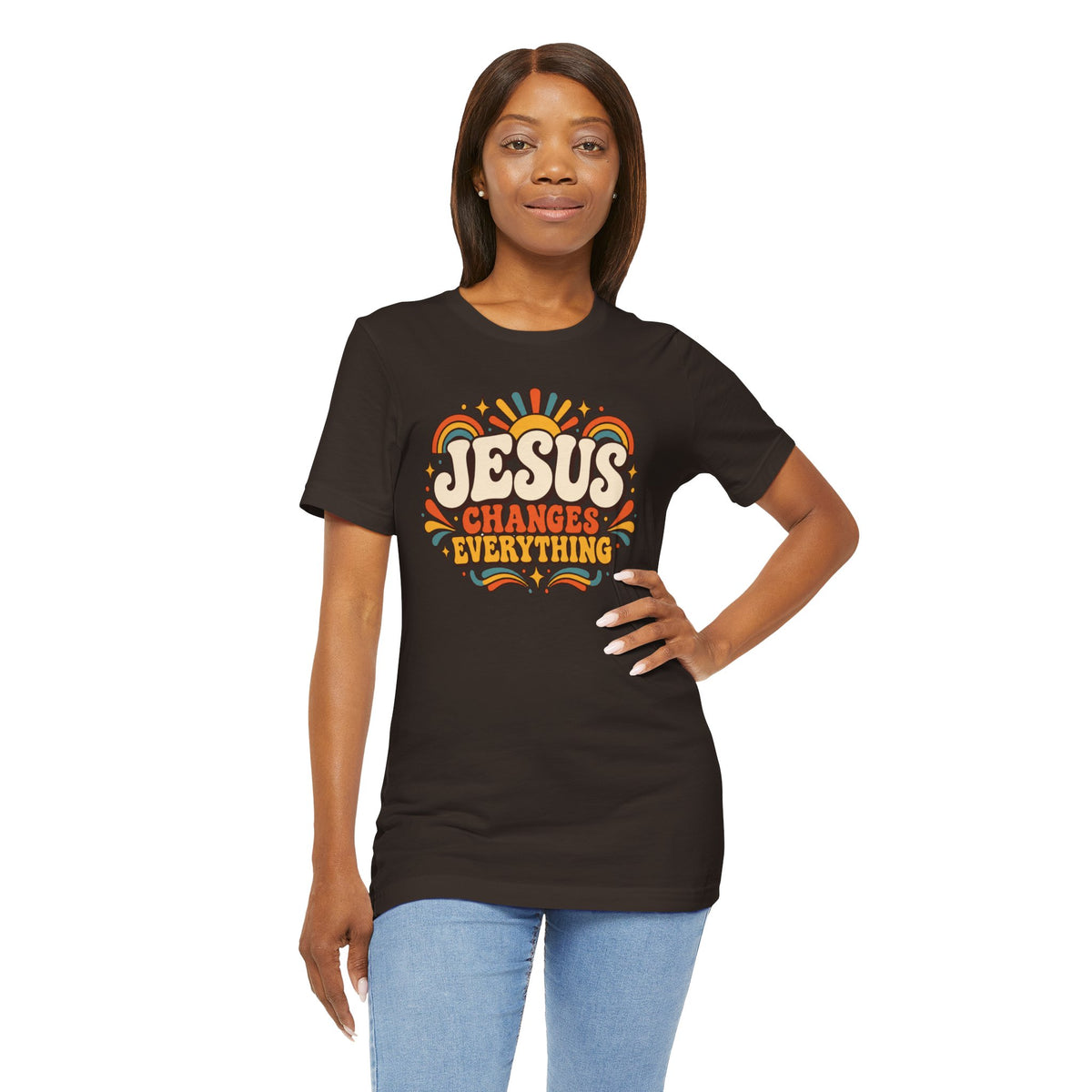 "Jesus Changes Everything" Retro Faith T shirt