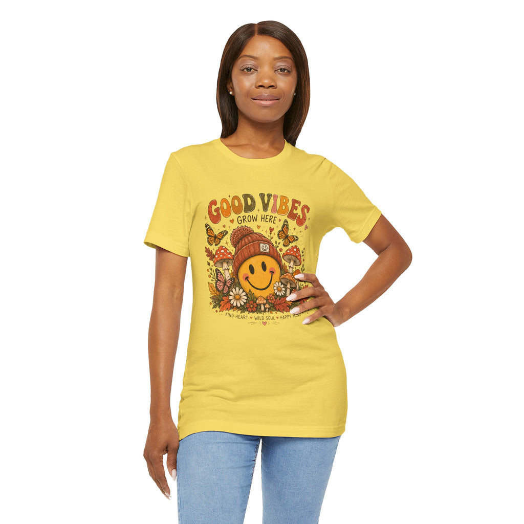 Good Vibes Grow Here Smiley Tee