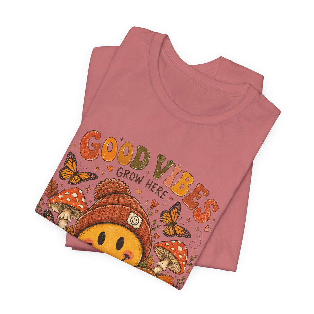 Good Vibes Grow Here Smiley Tee