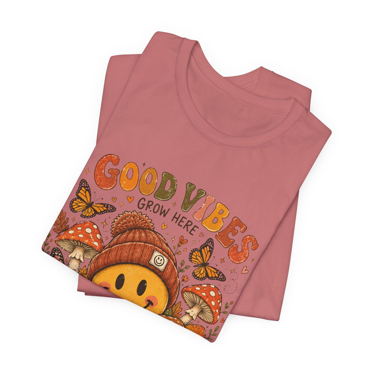 Good Vibes Grow Here Smiley Tee