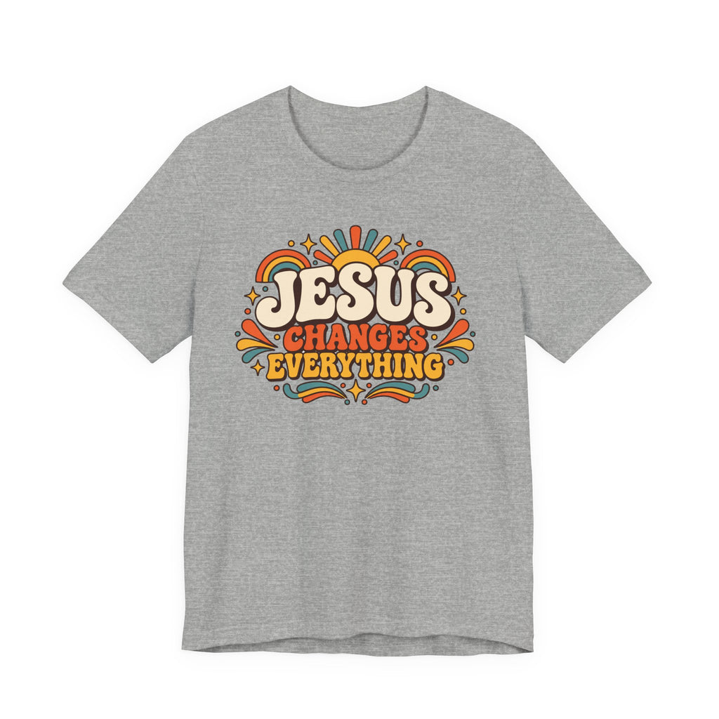"Jesus Changes Everything" Retro Faith T shirt