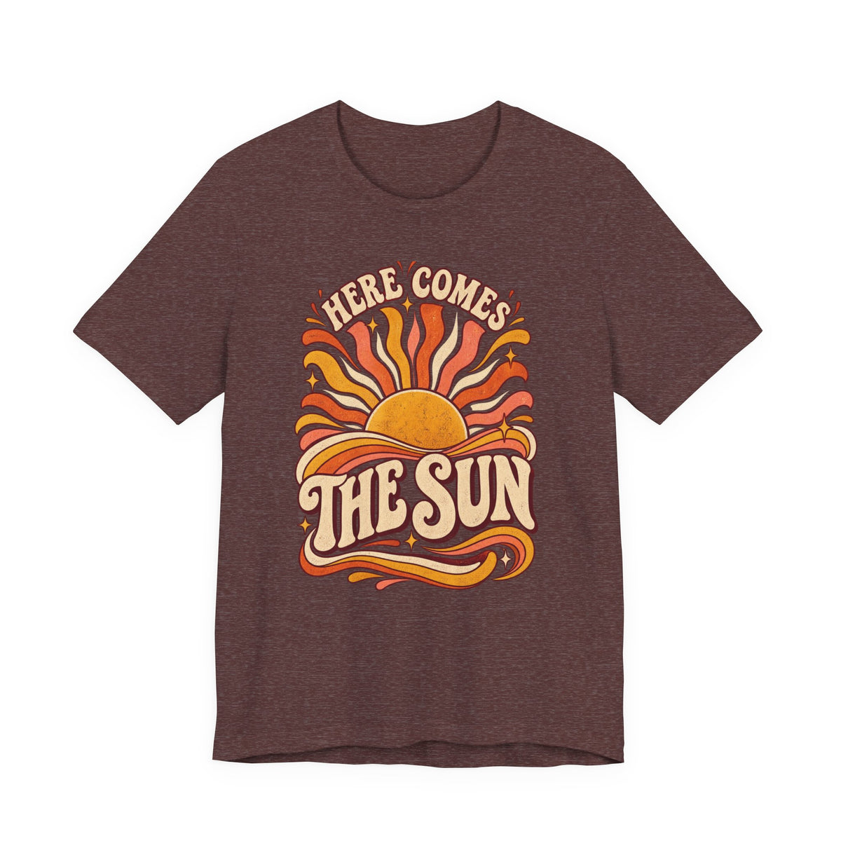 Here Comes The Sun Retro 70s Sun Graphic T-Shirt
