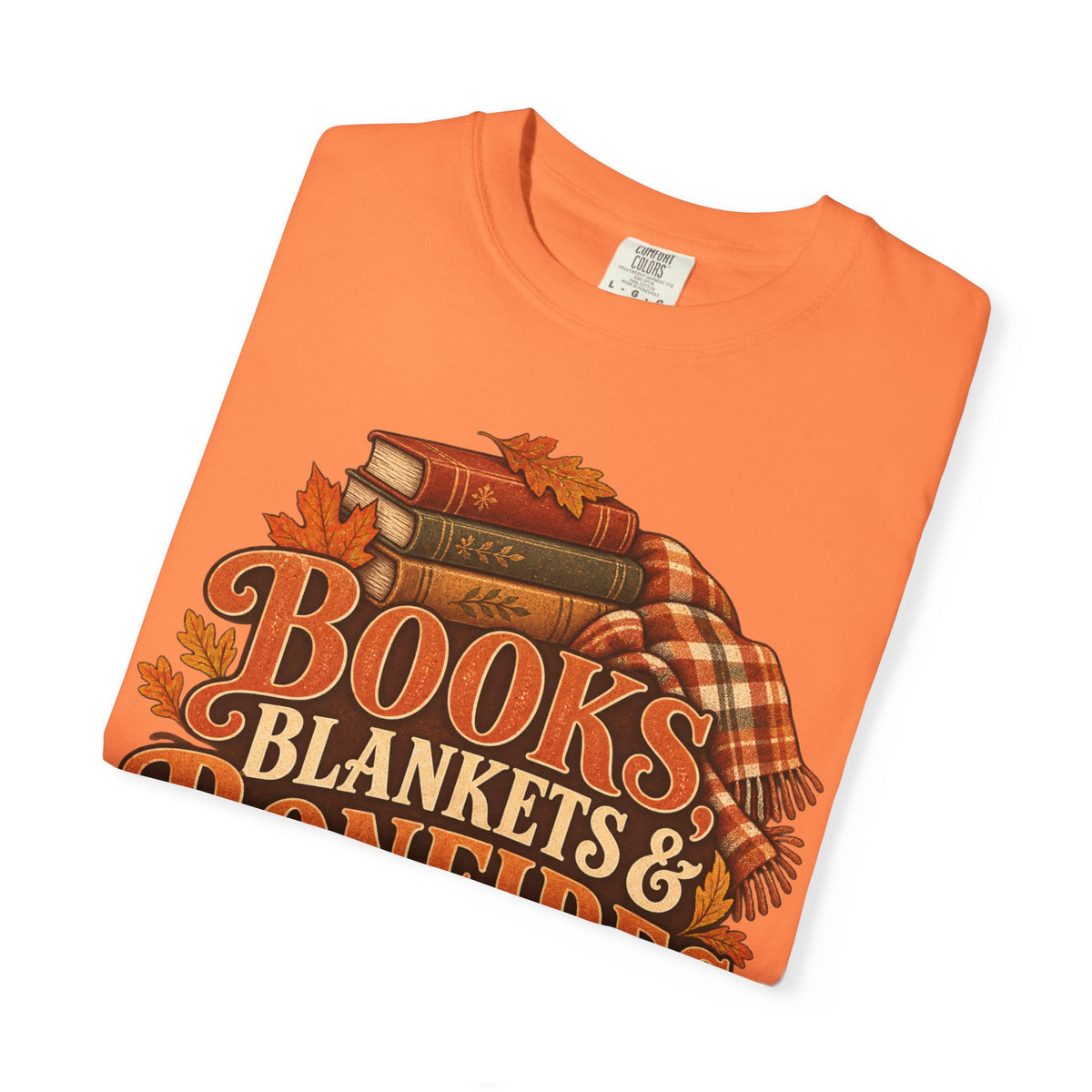 Books, blankets and bonfires T-shirt