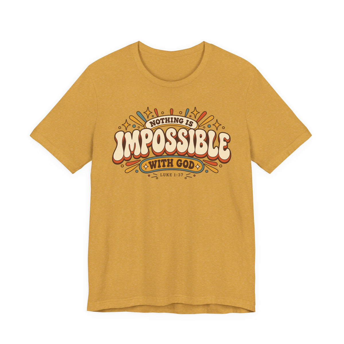 "Nothing Is Impossible With God" Retro Faith t shirt