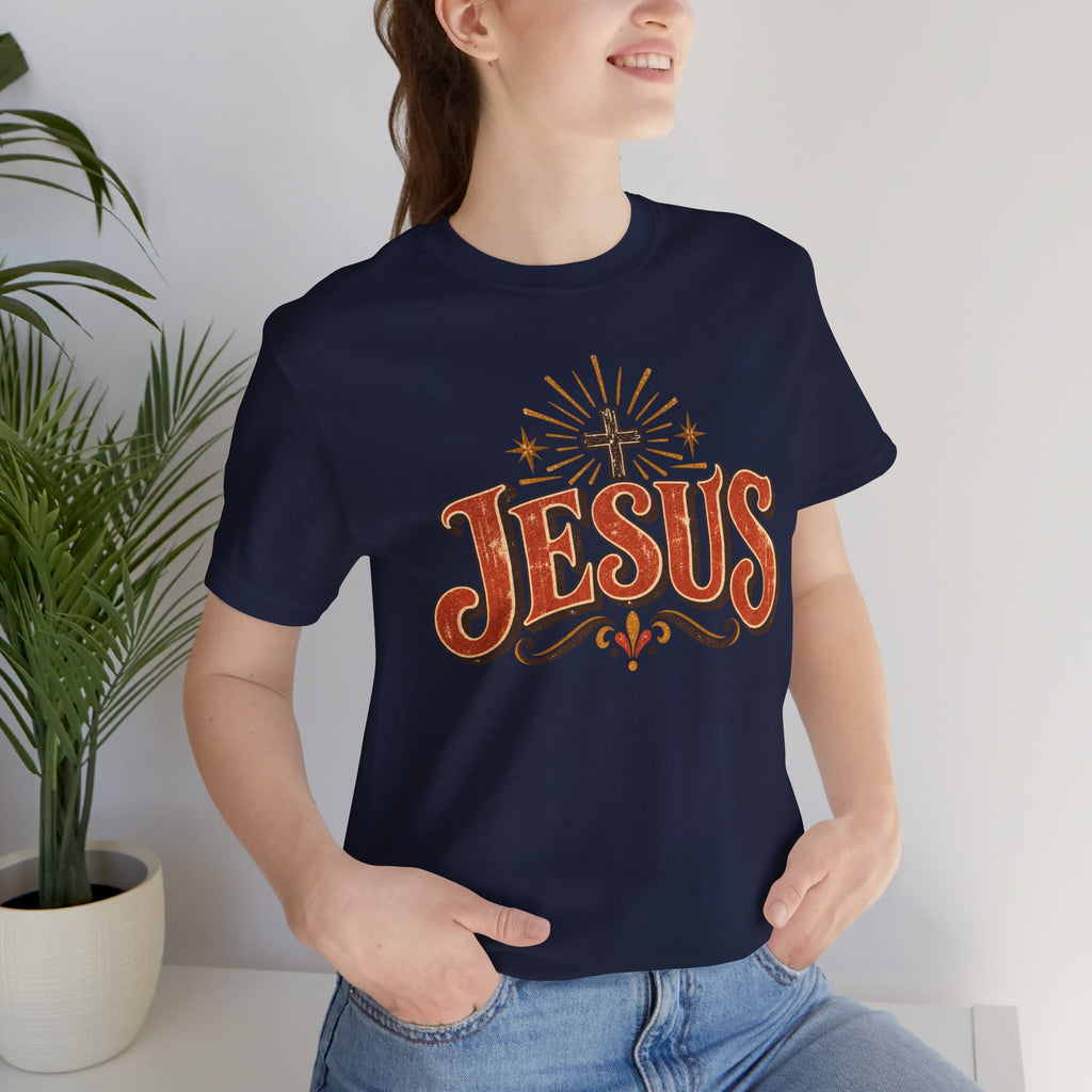 Jesus Vintage Cross T‑Shirt — Retro Faith Graphic Tee