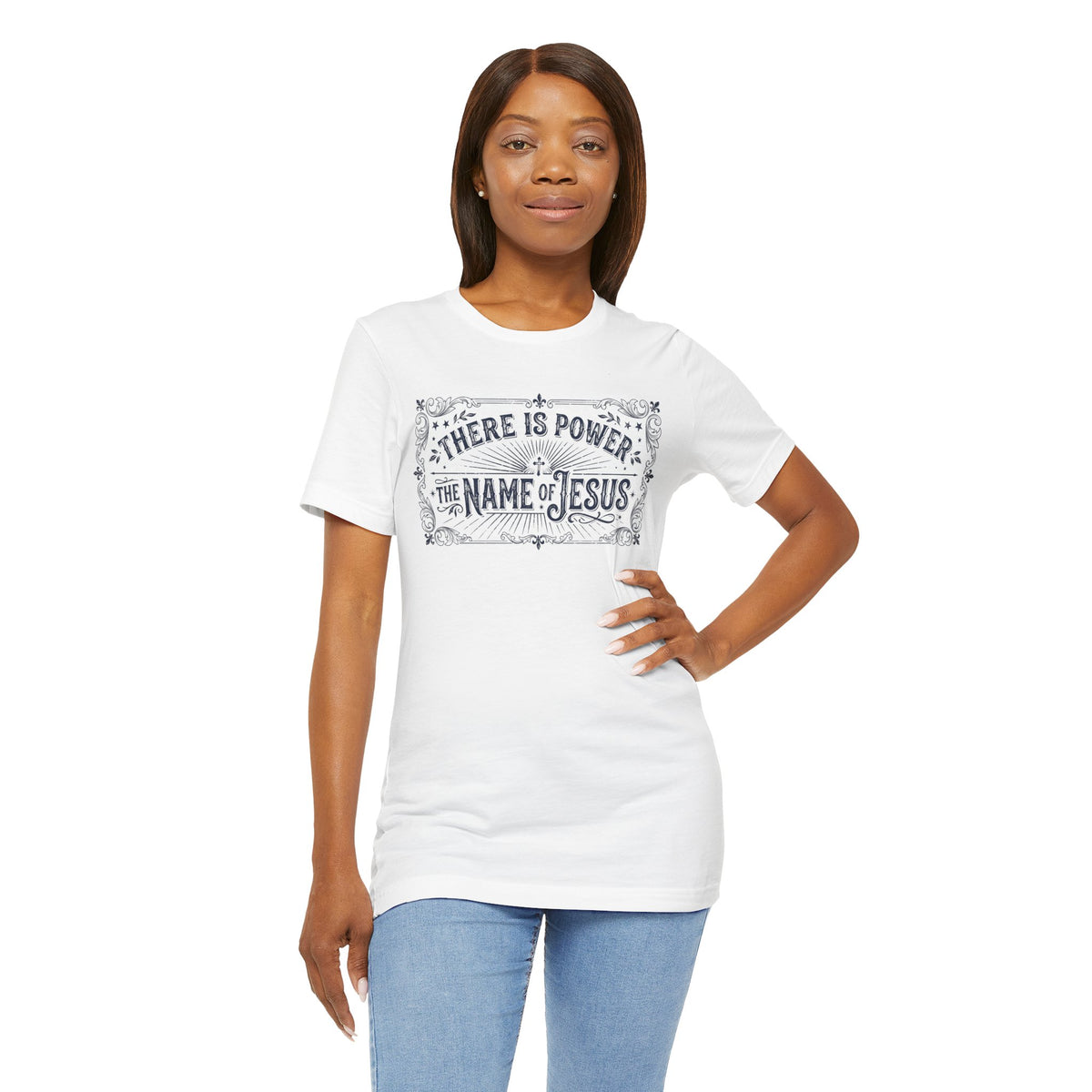 Jesus Name Power T‑Shirt — "There Is Power In The Name Of Jesus" Faith Tee